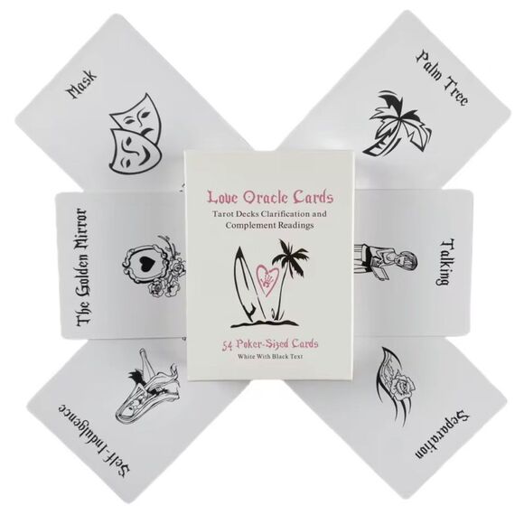 oracle cards Other - Love Oracle Cards - White with Black Text